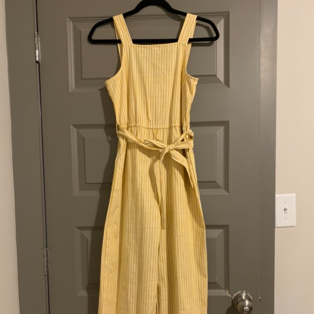 Yellow & White Striped Romper